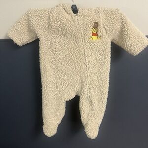 Disney Baby Winnie The Pooh Sherpa Fleece Hoodie Zip Baby Size 3-6 Months